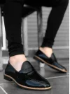 Mocasini barbati negri, tapla subtire, piele eco, comozi 12221 N3.N4-1